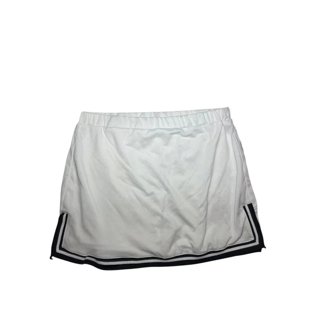 Nanette Lepore Play Tennis Golf Skorts White W Black Stripes Mini S/M NWT W28